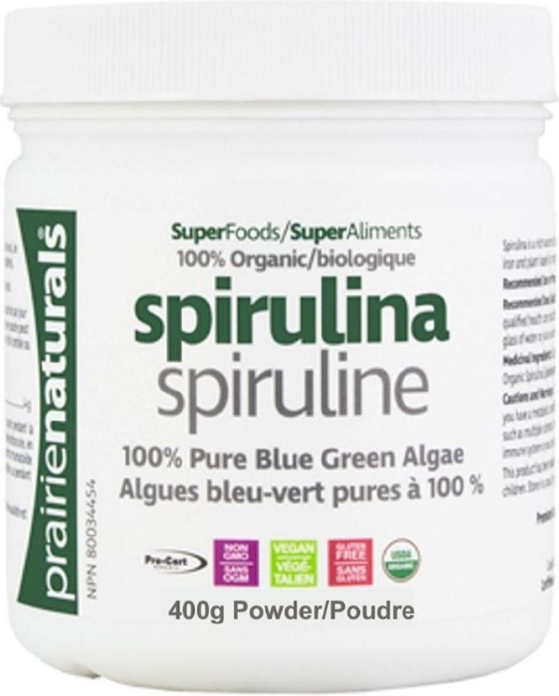 PRAIRIE NATURALS Organic Spirulina (400 gr)