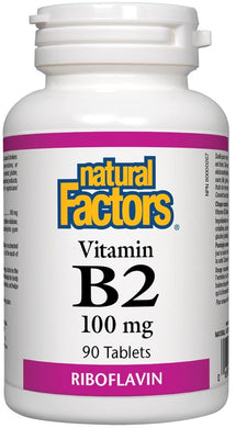 NATURAL FACTORS Vitamin B2 (Riboflavin) (100mg - 90 tabs)