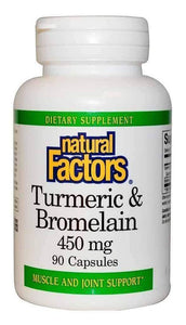 NATURAL FACTORS Turmeric & Bromelain (90 caps)