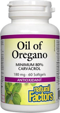 NATURAL FACTORS Oil Of Oregano (180 mg - 60 sgels)