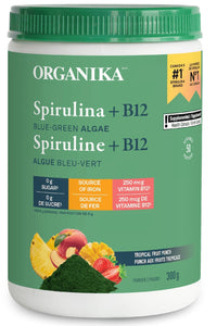 ORGANIKA Spirulina (+ B12 Tropical Fruit Punch 300 grams)
