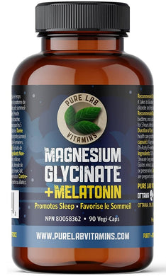 PURE LAB Magnesium Glycinate + Melatonin (90 veg caps