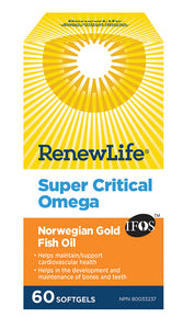 RENEW LIFE Super Critical Omega (Norweigan Gold -  60 sgels)