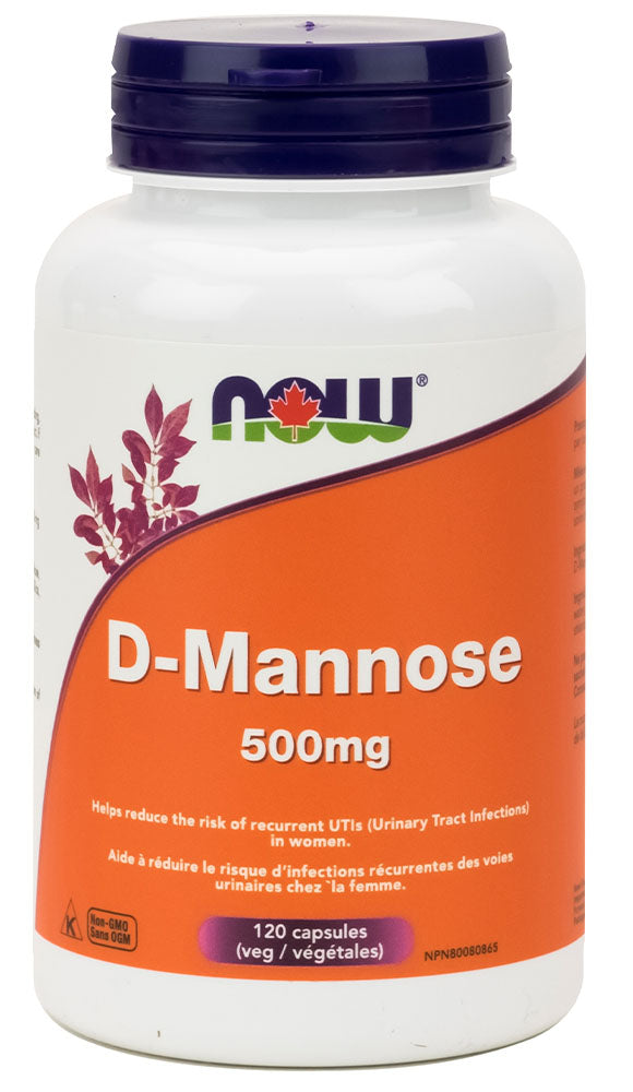 NOW D-Mannose (500 mg - 120 veg caps)