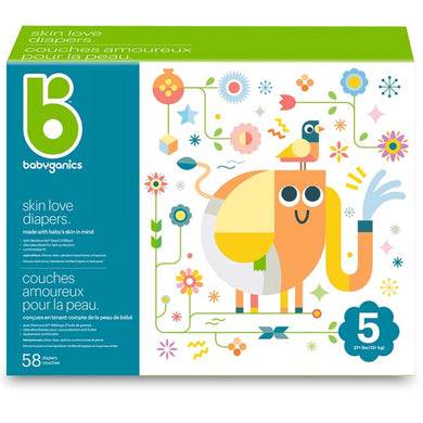 BABYGANICS Diapers - Size 5 Box - 58 ct